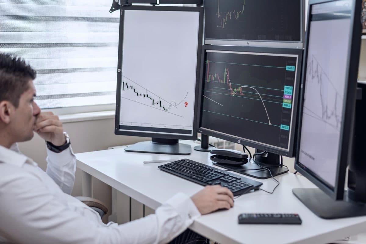 Financial analyst at work
